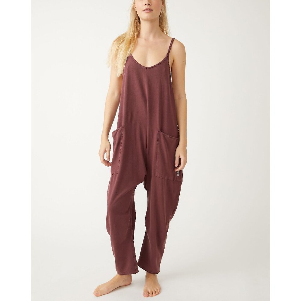 FP Movement by Free People Maroon Strap Jumpsuit